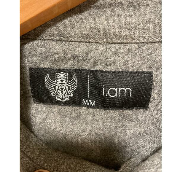 i.am Brand Wool-Blend Shacket‎ - Gray, Size Medium - Picture 3 of 5